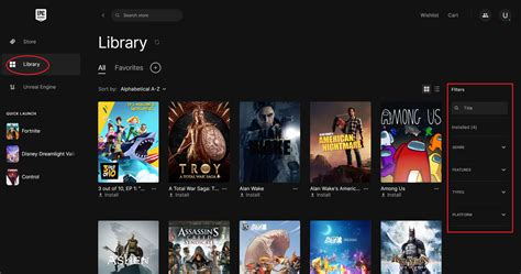 epic games library